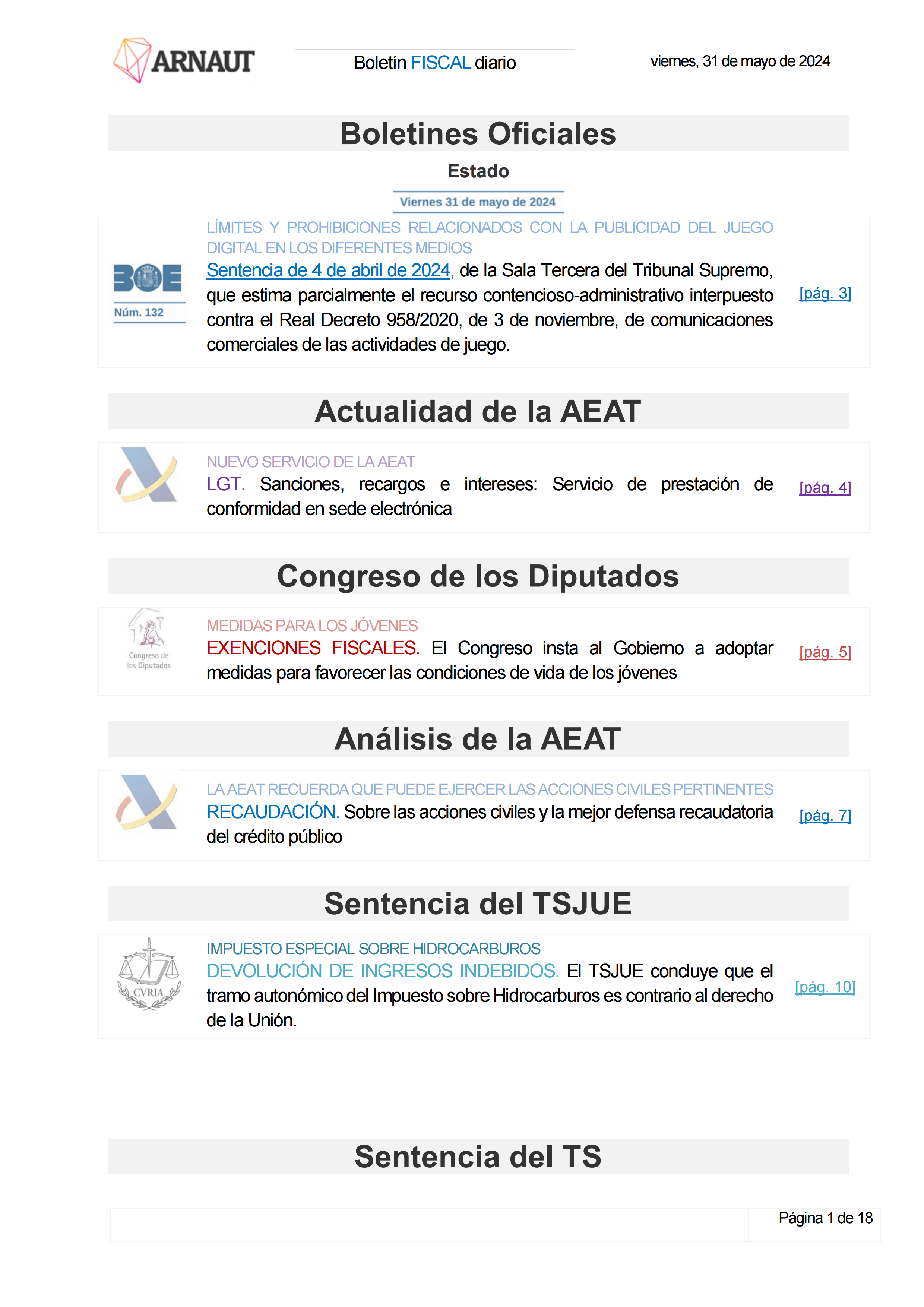 Boletín fiscal 31/05/2024