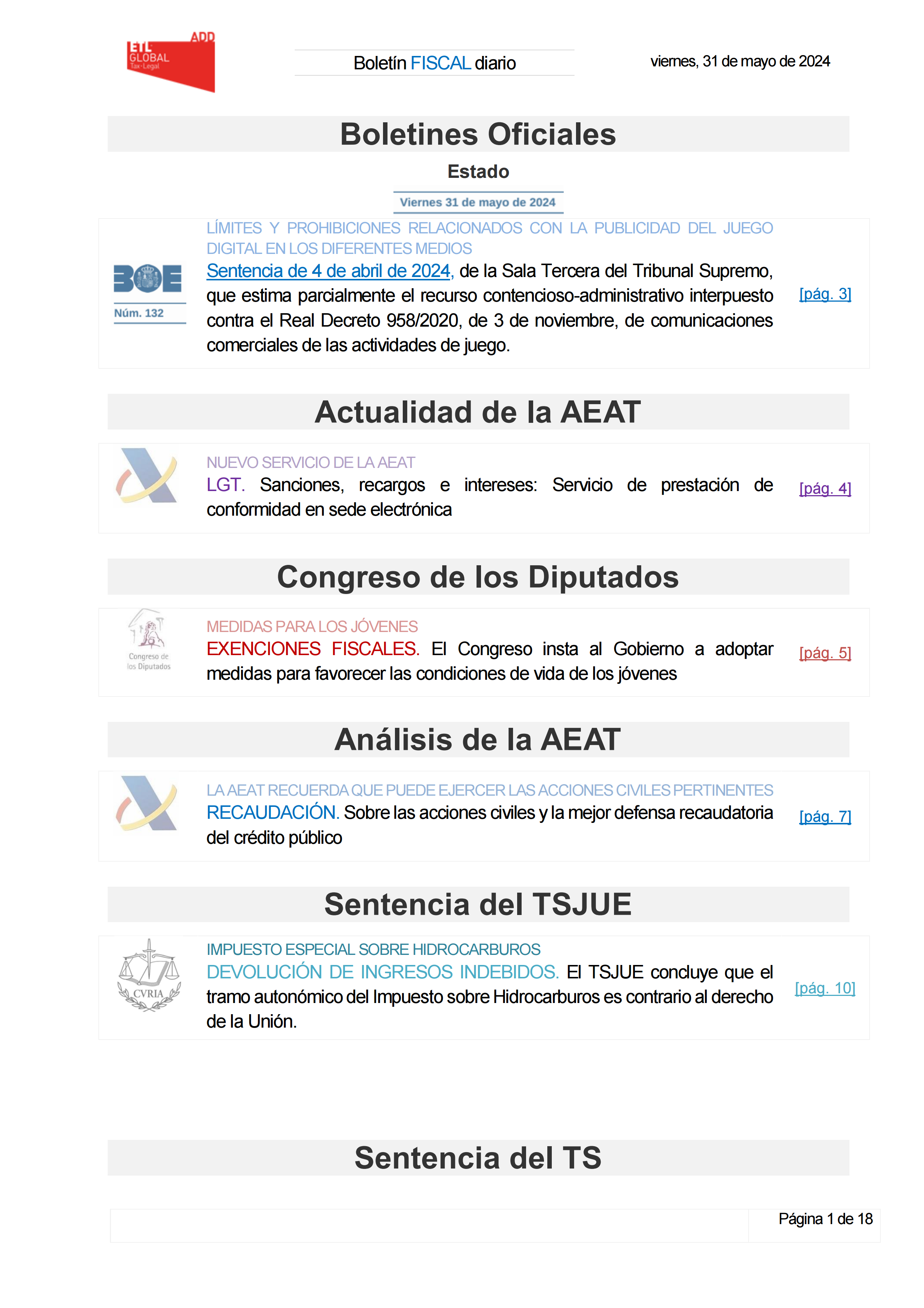Boletín fiscal 31/05/2024