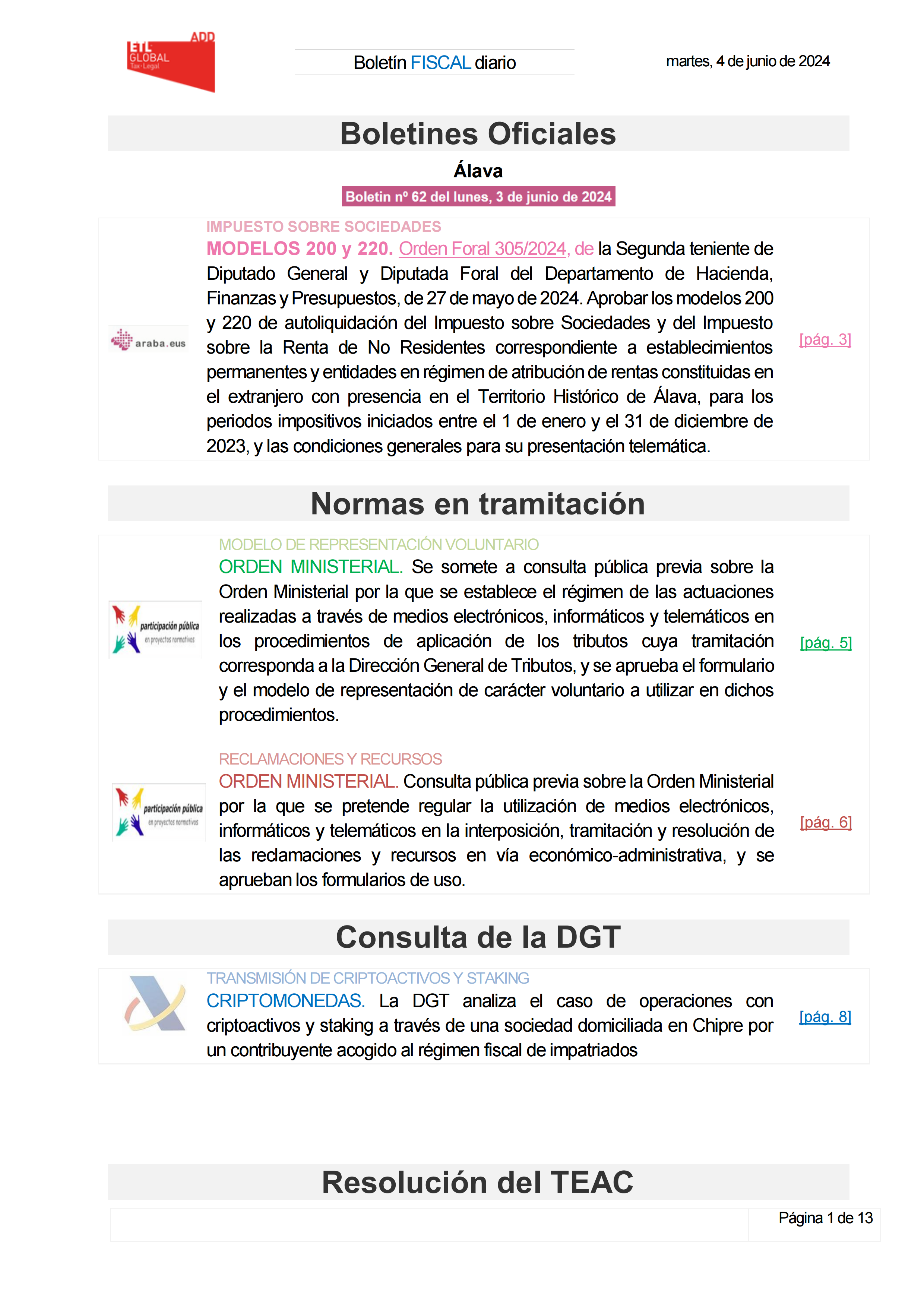 Boletín fiscal 04/06/2024