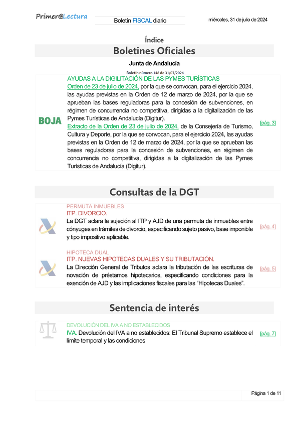 Boletín fiscal 31/07/2024