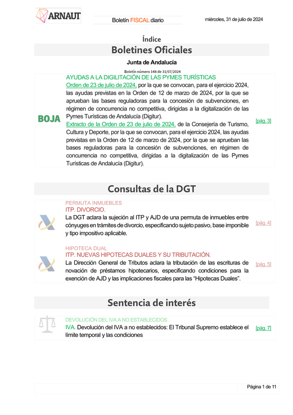 Boletín fiscal 31/07/2024