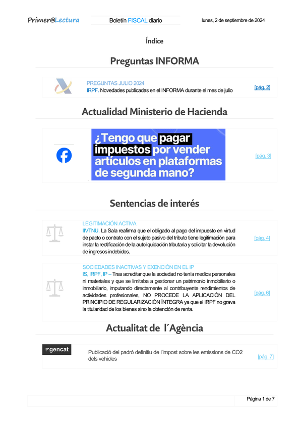 Boletín fiscal 02/09/2024