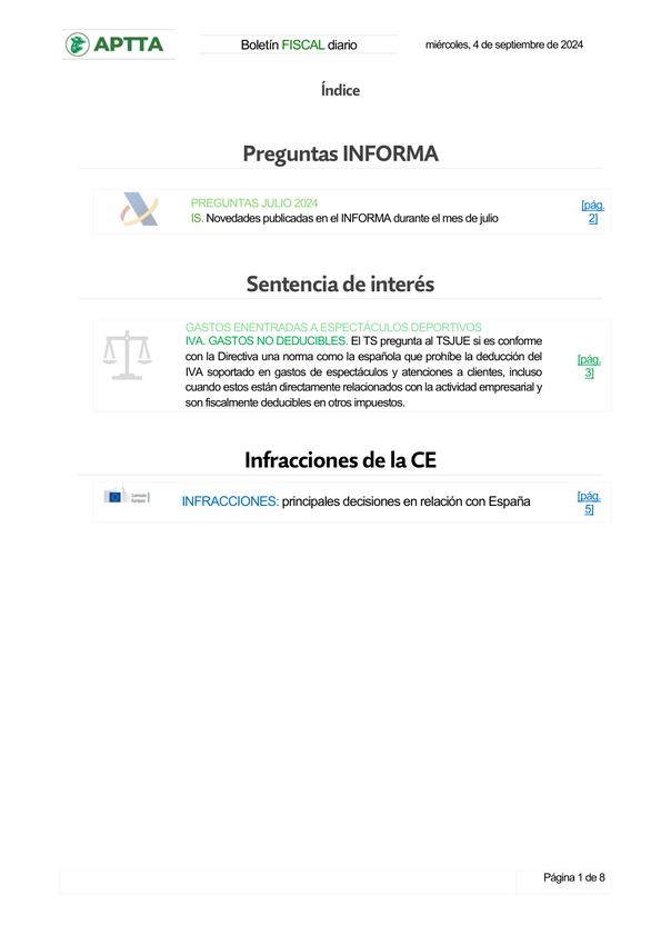 Boletín fiscal 04/09/2024