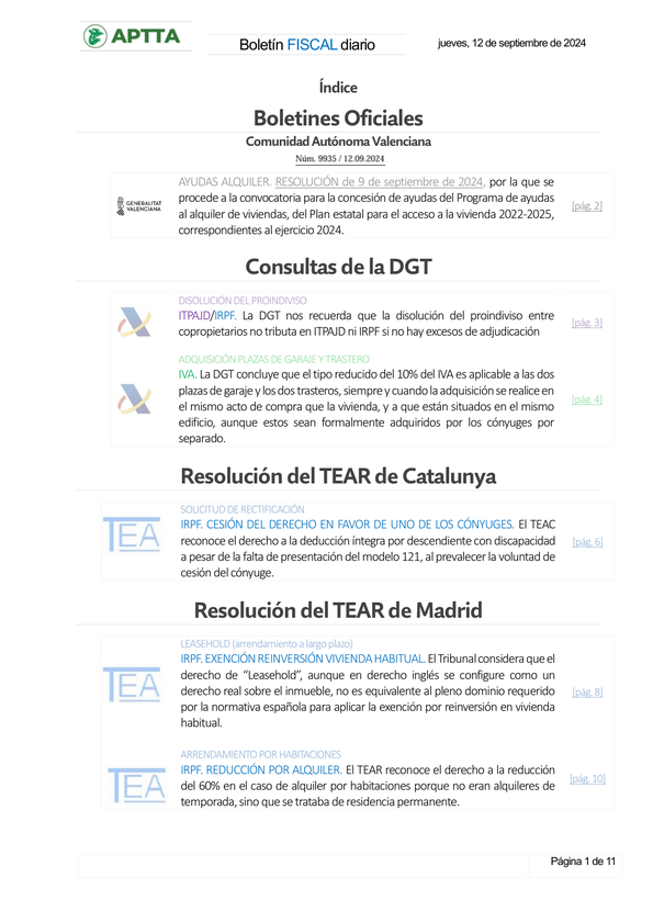 Boletín fiscal 12/09/2024