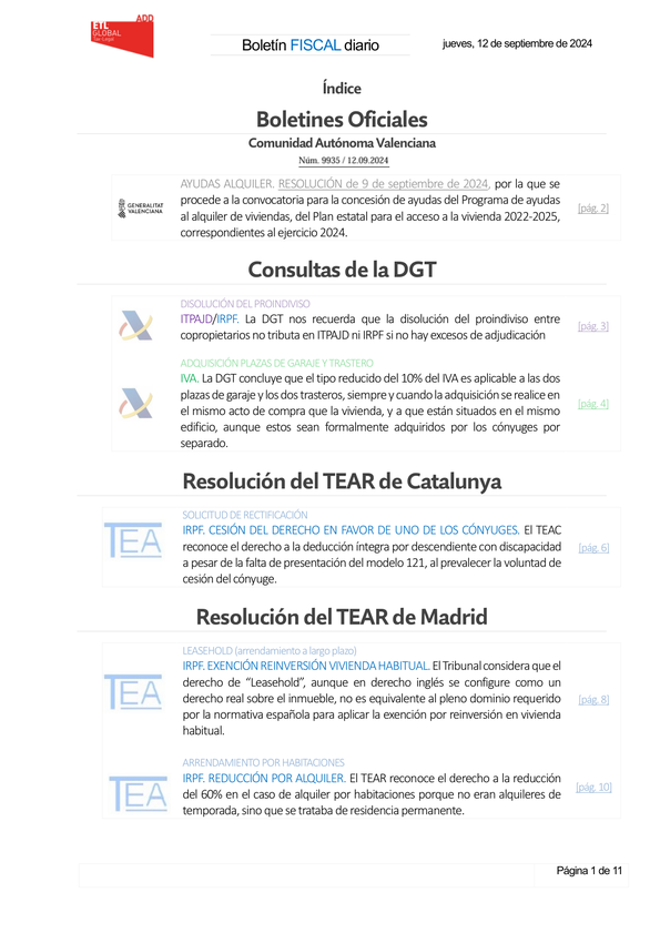 Boletín fiscal 12/09/2024