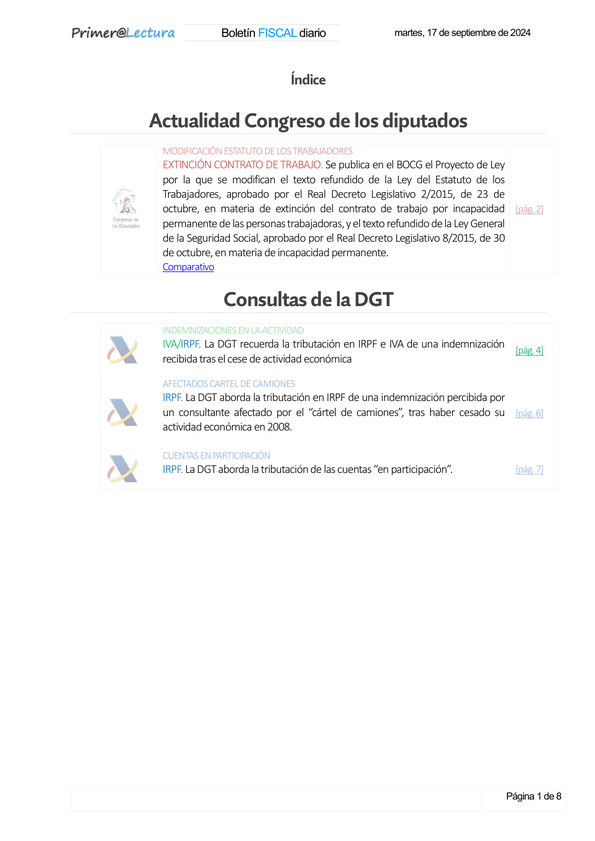 Boletín fiscal 17/09/2024