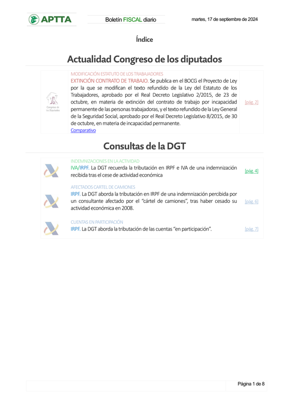 Boletín fiscal 17/09/2024