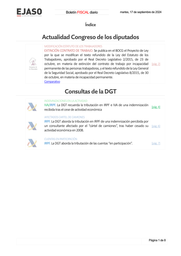 Boletín fiscal 17/09/2024