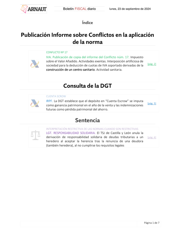 Boletín fiscal 23/09/2024