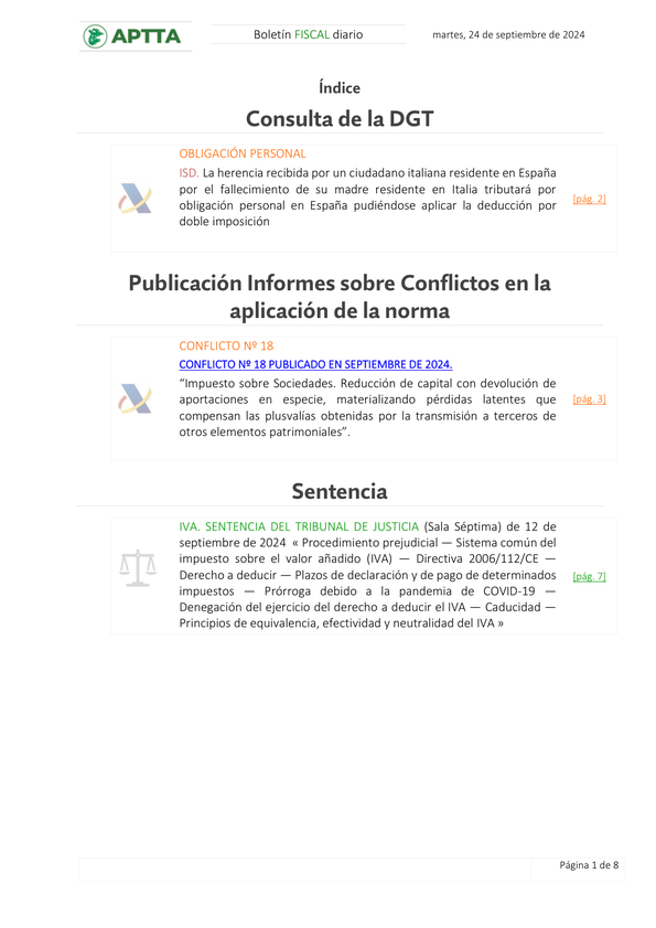 Boletín fiscal 24/09/2024