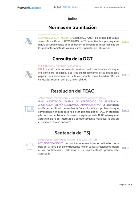 Boletín fiscal 30/09/2024