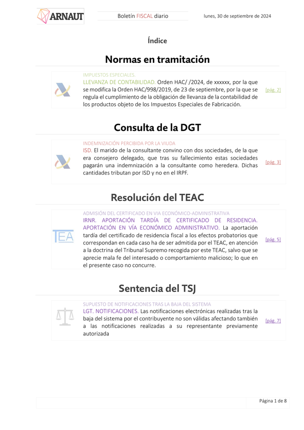 Boletín fiscal 30/09/2024