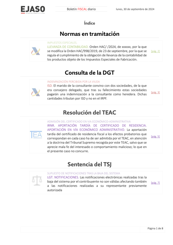 Boletín fiscal 30/09/2024