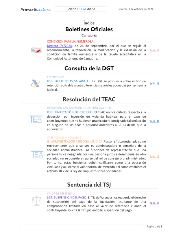 Boletín fiscal 01/10/2024
