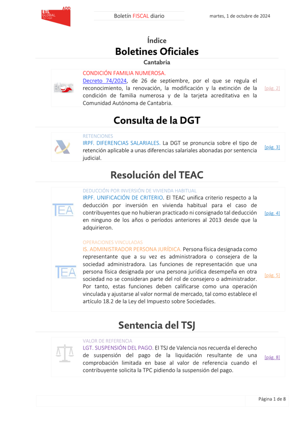 Boletín fiscal 01/10/2024