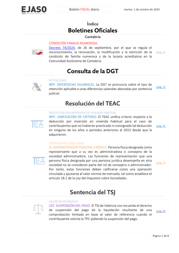 Boletín fiscal 01/10/2024