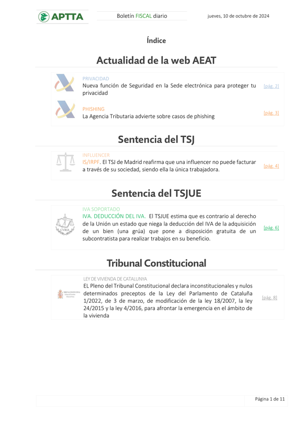 Boletín fiscal 10/10/2024