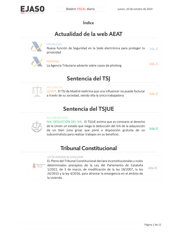 Boletín fiscal 10/10/2024