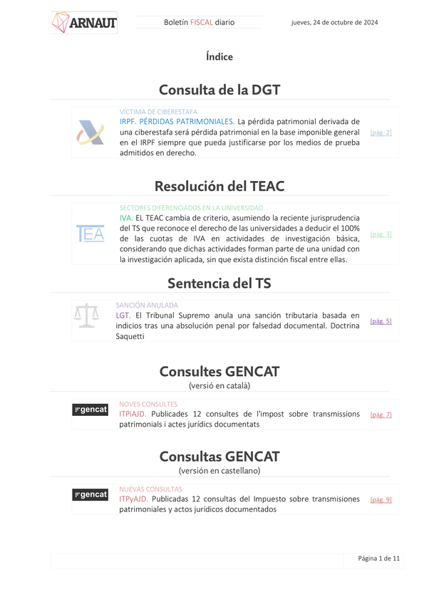 Boletín fiscal 24/10/2024