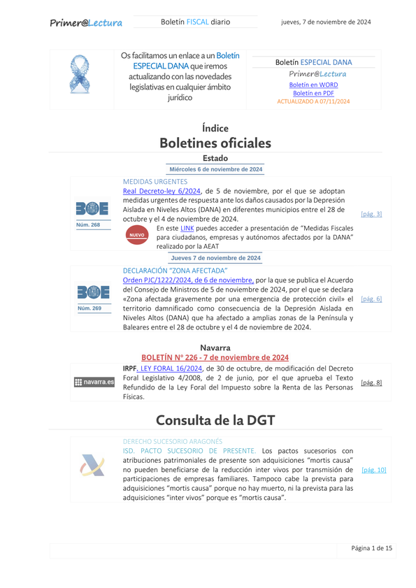 Boletín fiscal 07/11/2024