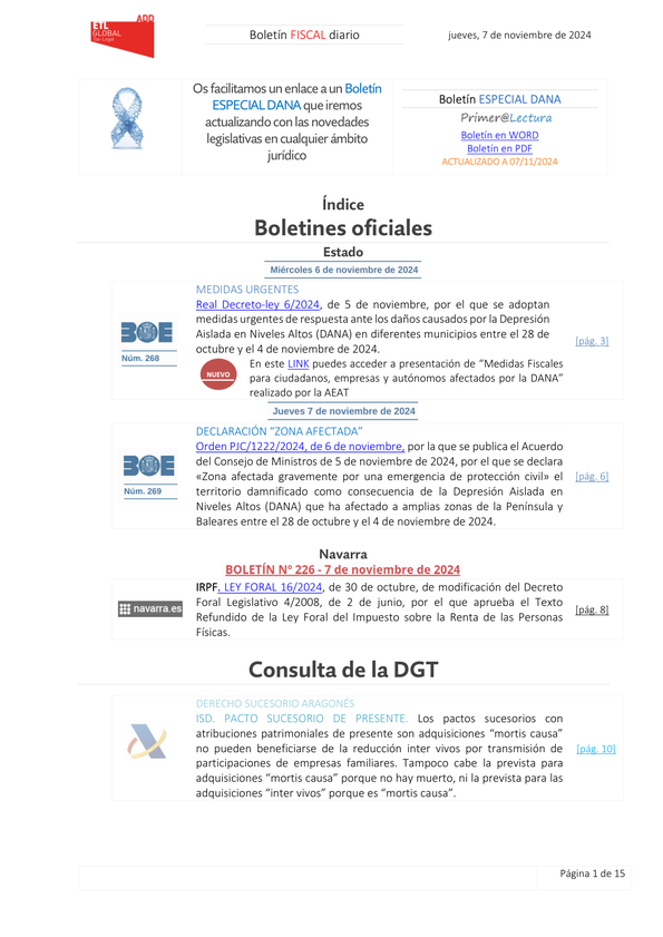Boletín fiscal 07/11/2024