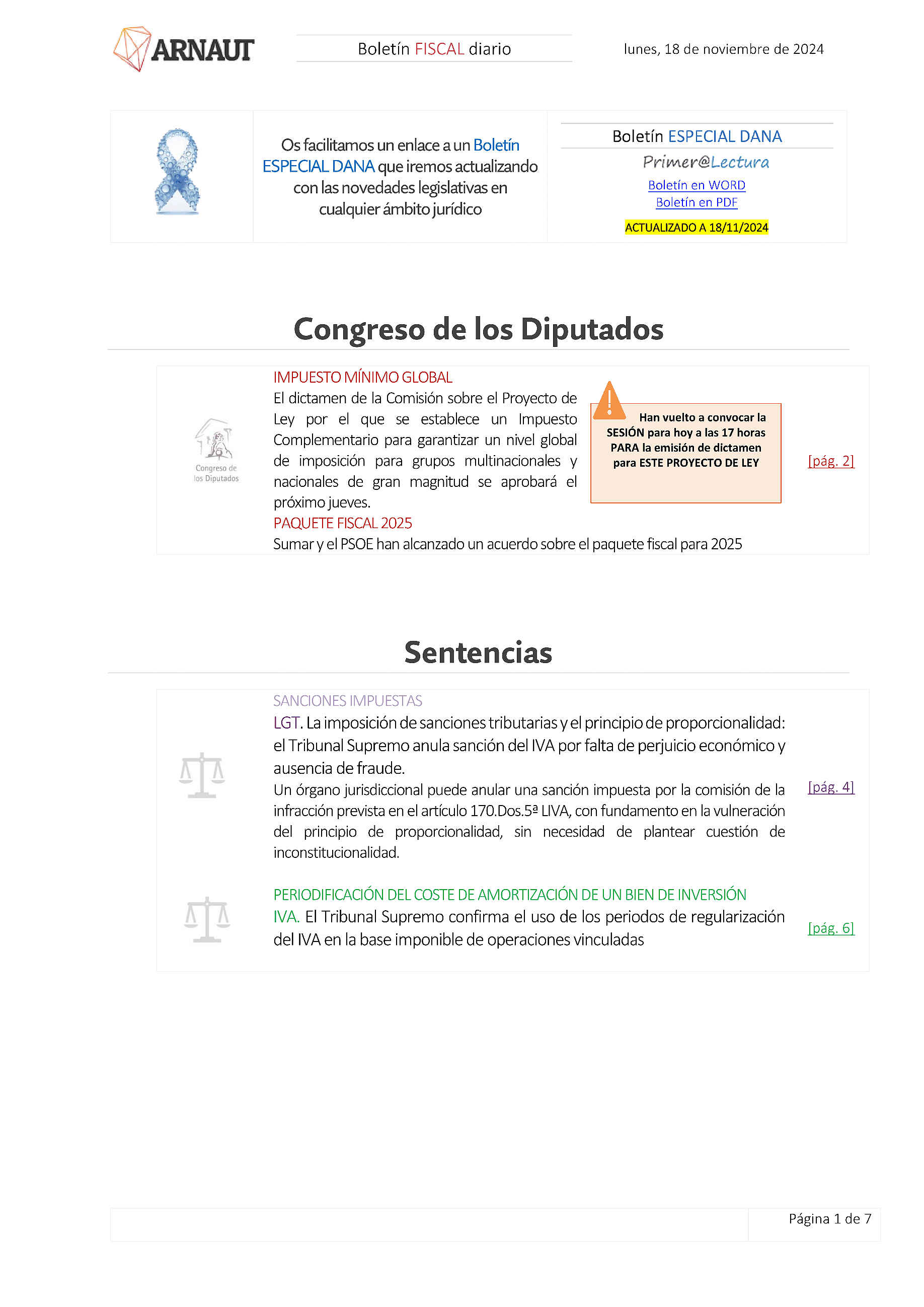 Boletín fiscal 18/11/2024
