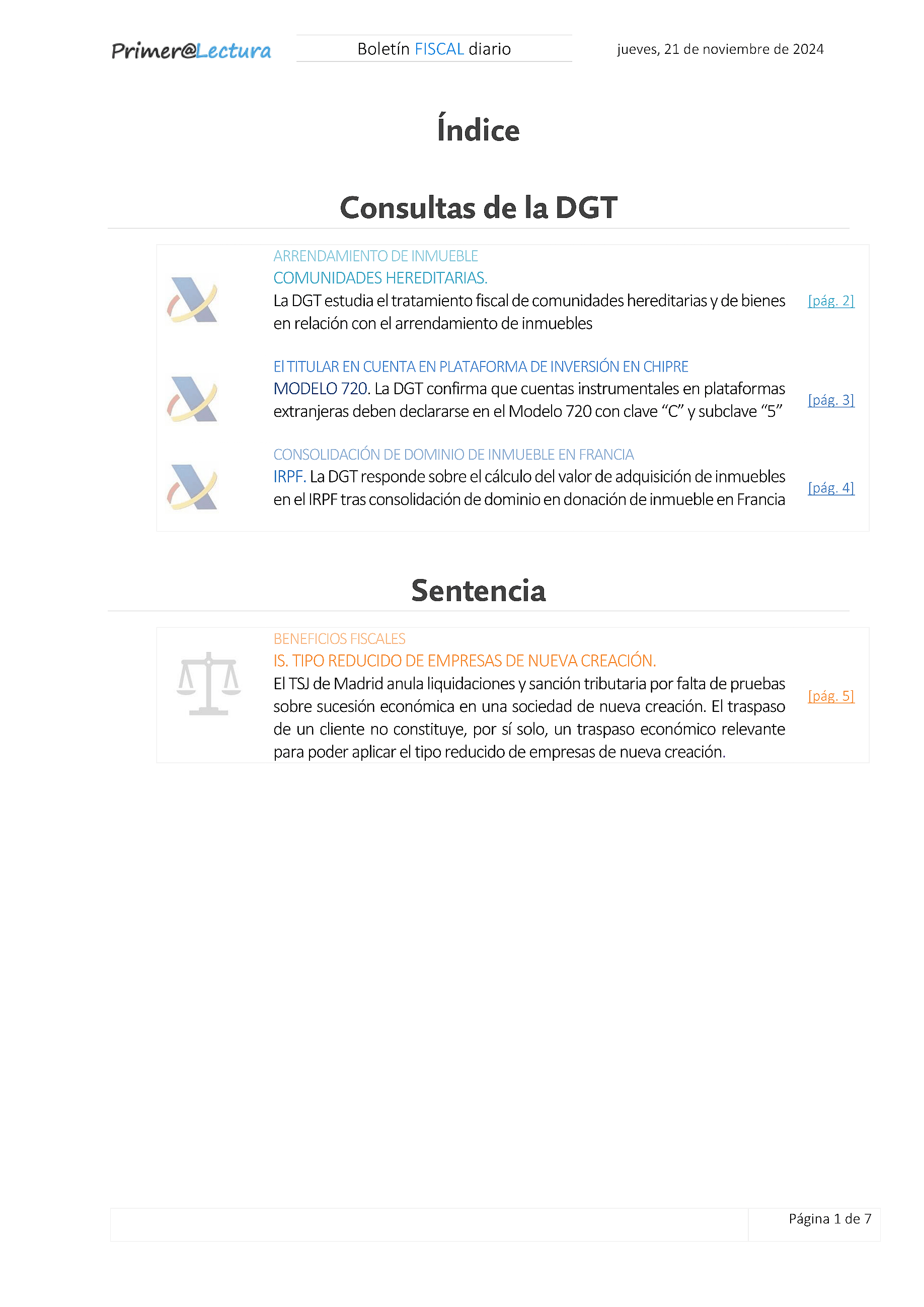 Boletín fiscal 21/11/2024