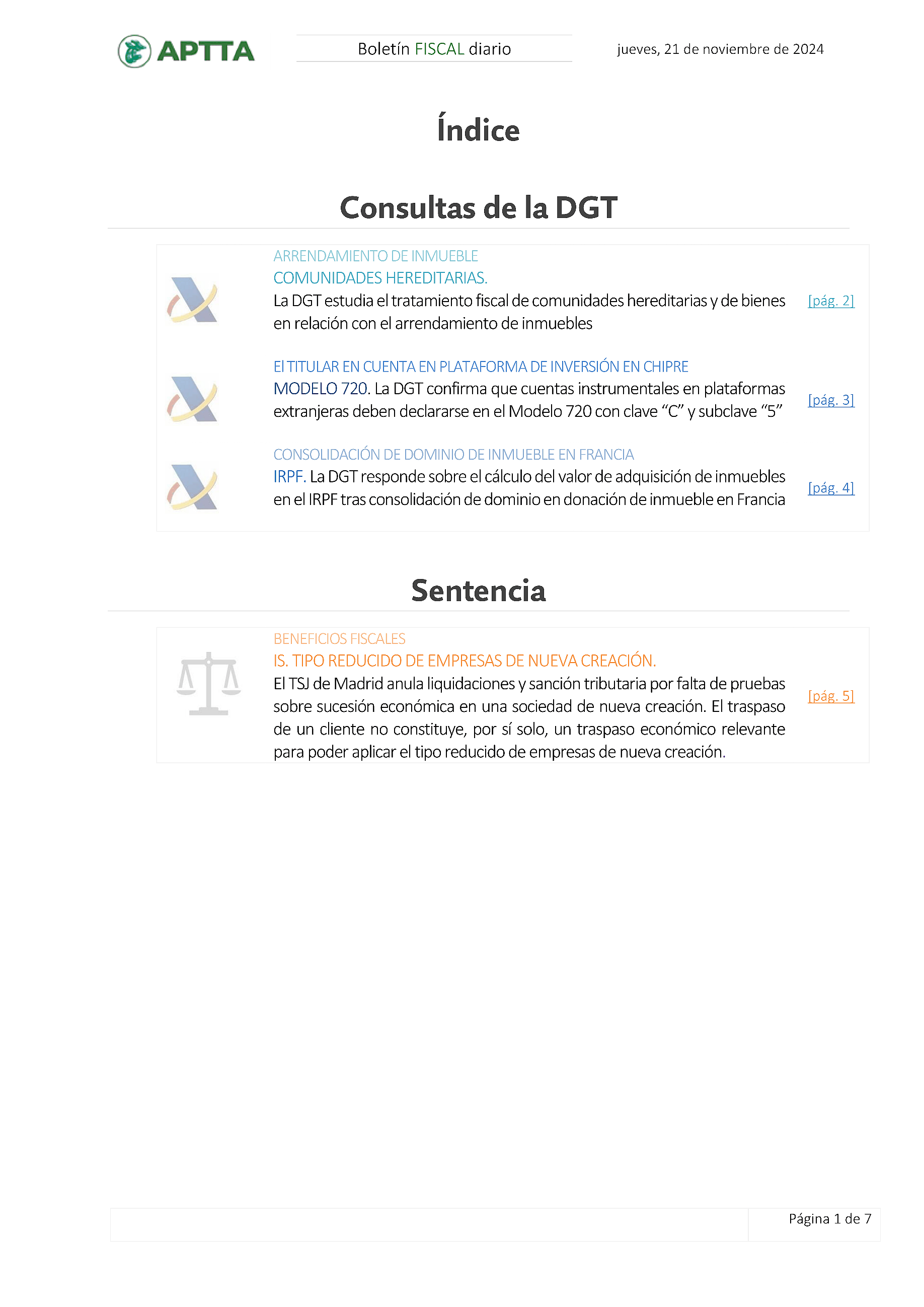 Boletín fiscal 21/11/2024