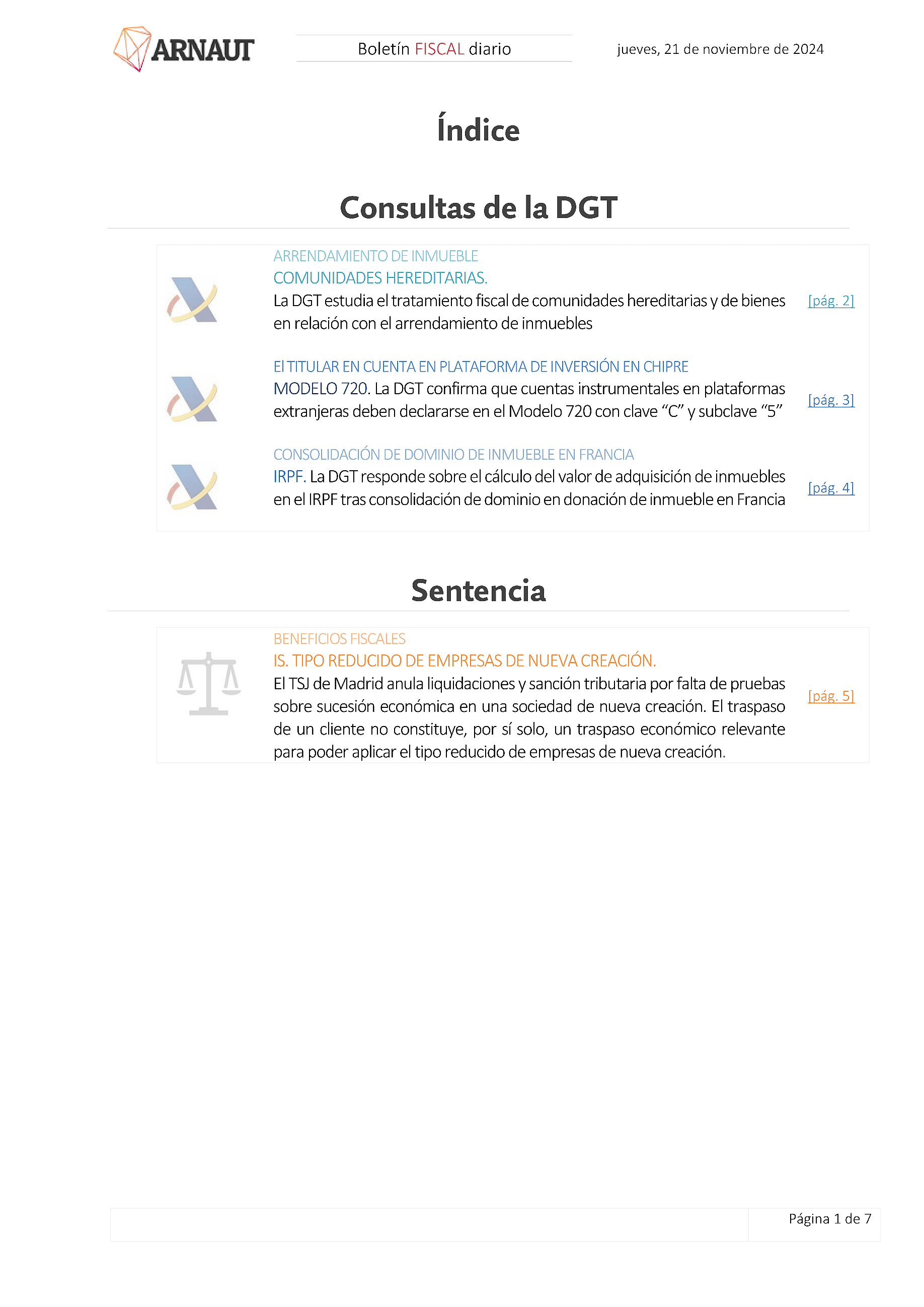 Boletín fiscal 21/11/2024
