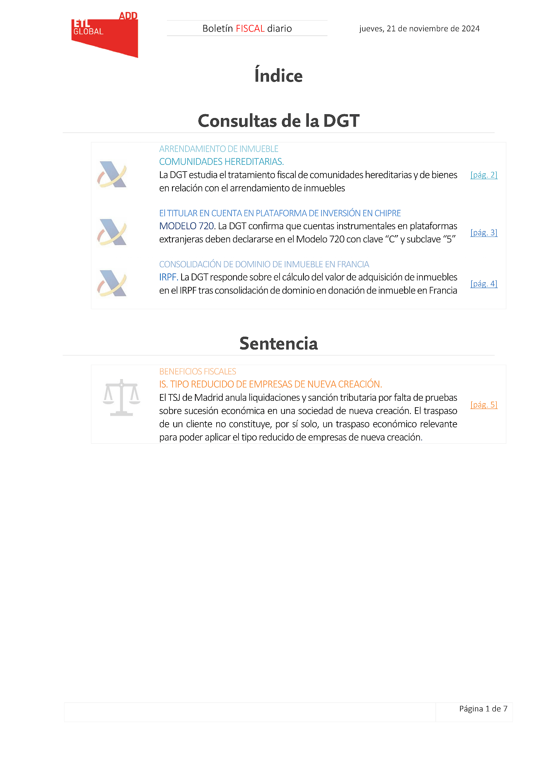 Boletín fiscal 21/11/2024