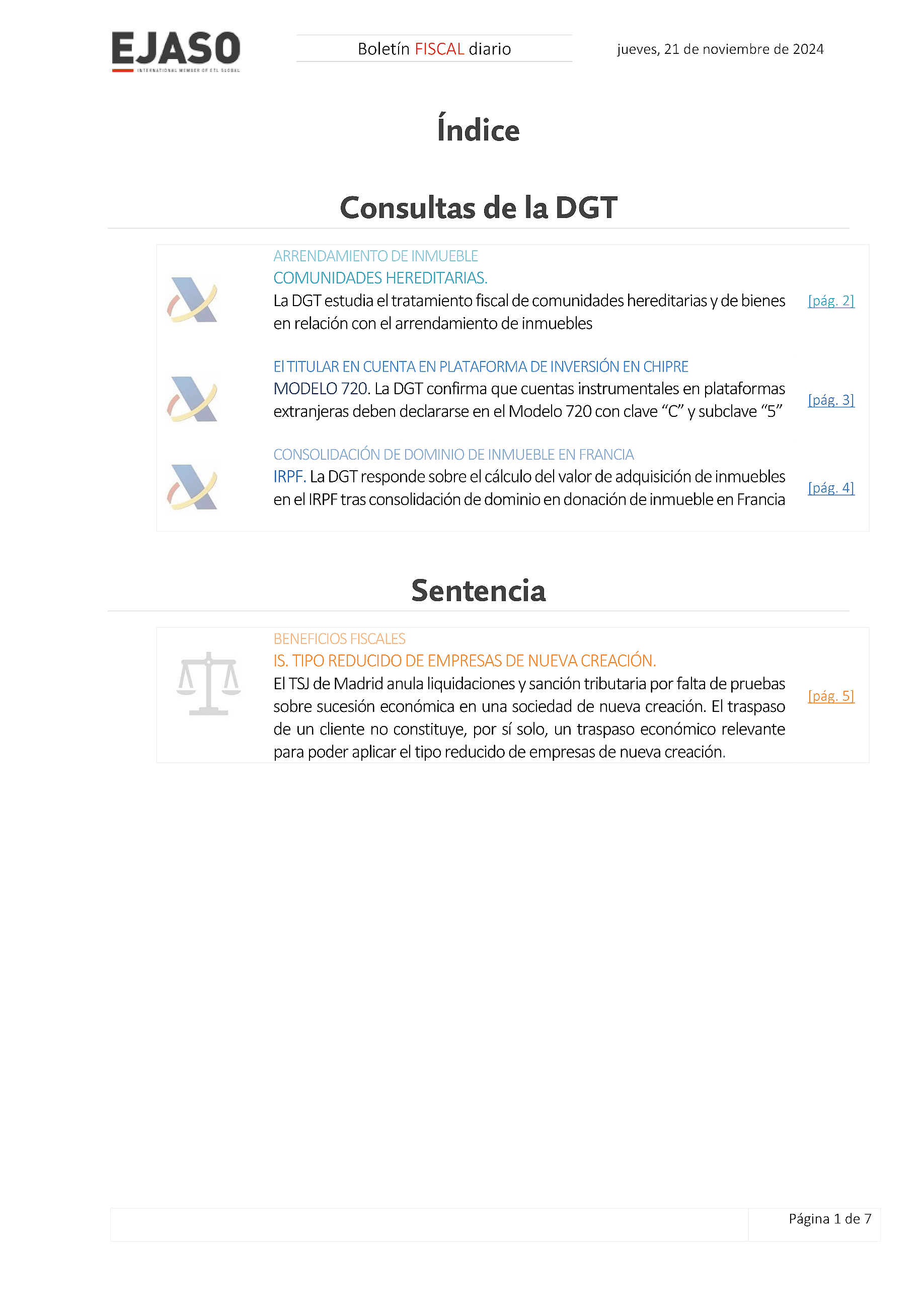 Boletín fiscal 21/11/2024