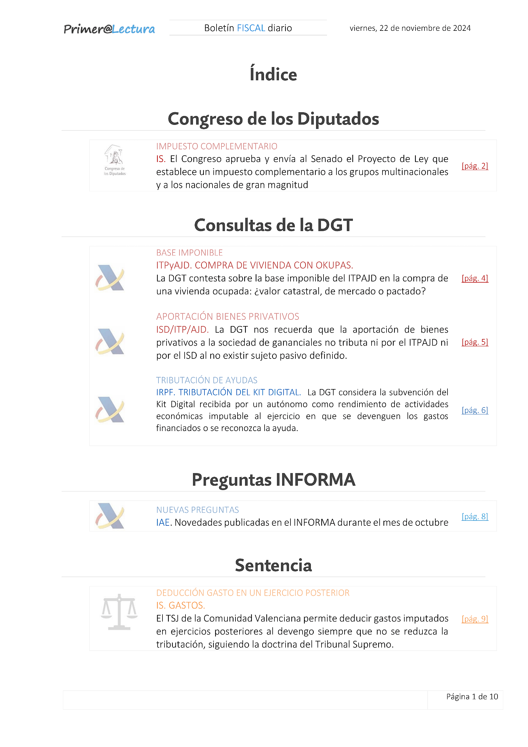 Boletín fiscal 22/11/2024