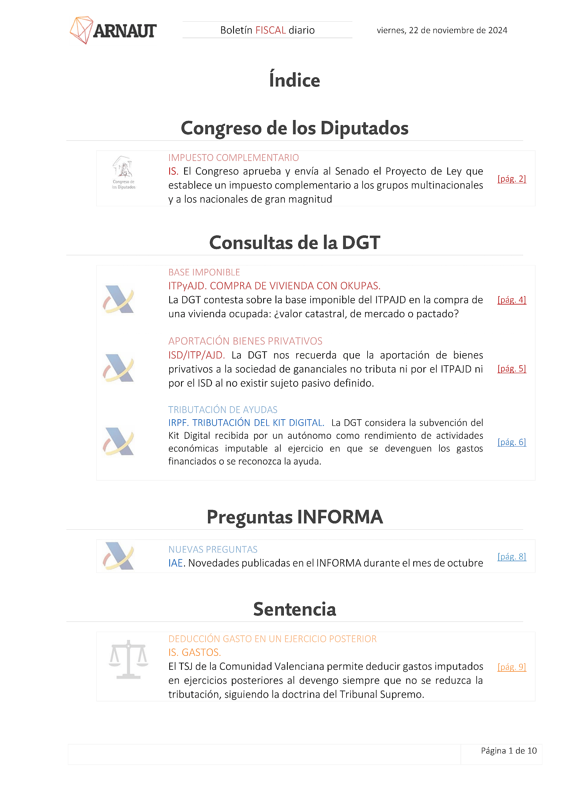 Boletín fiscal 22/11/2024