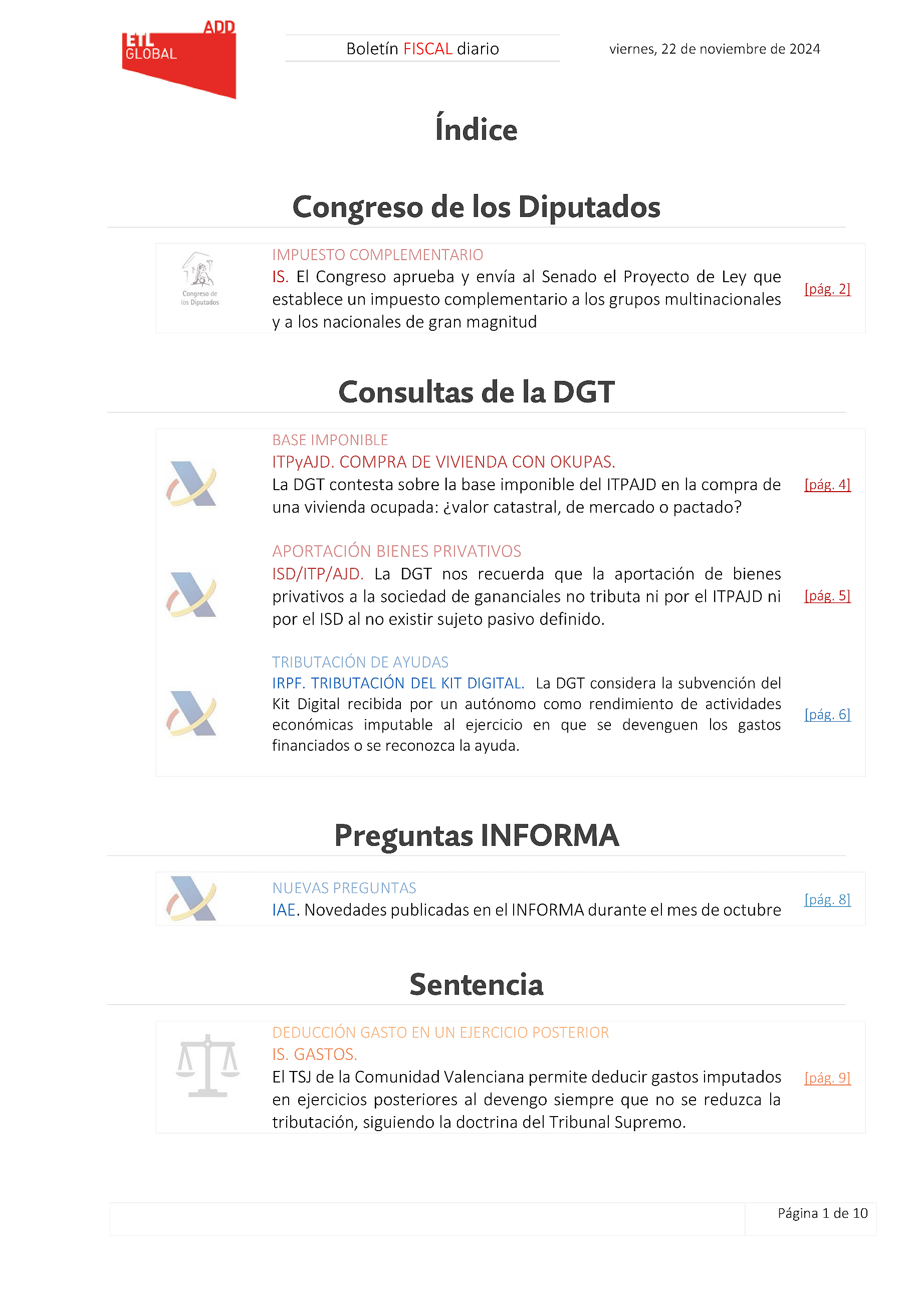Boletín fiscal 22/11/2024