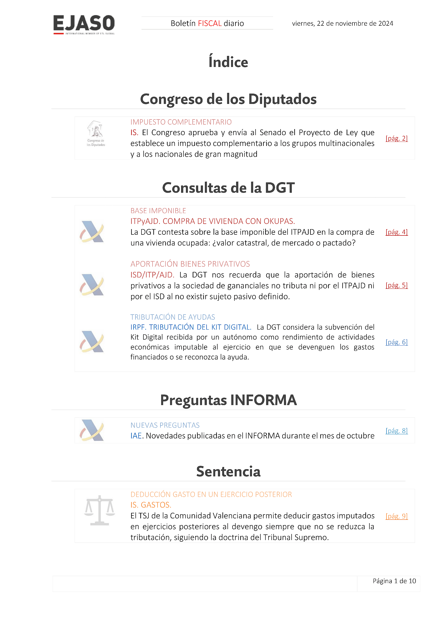 Boletín fiscal 22/11/2024