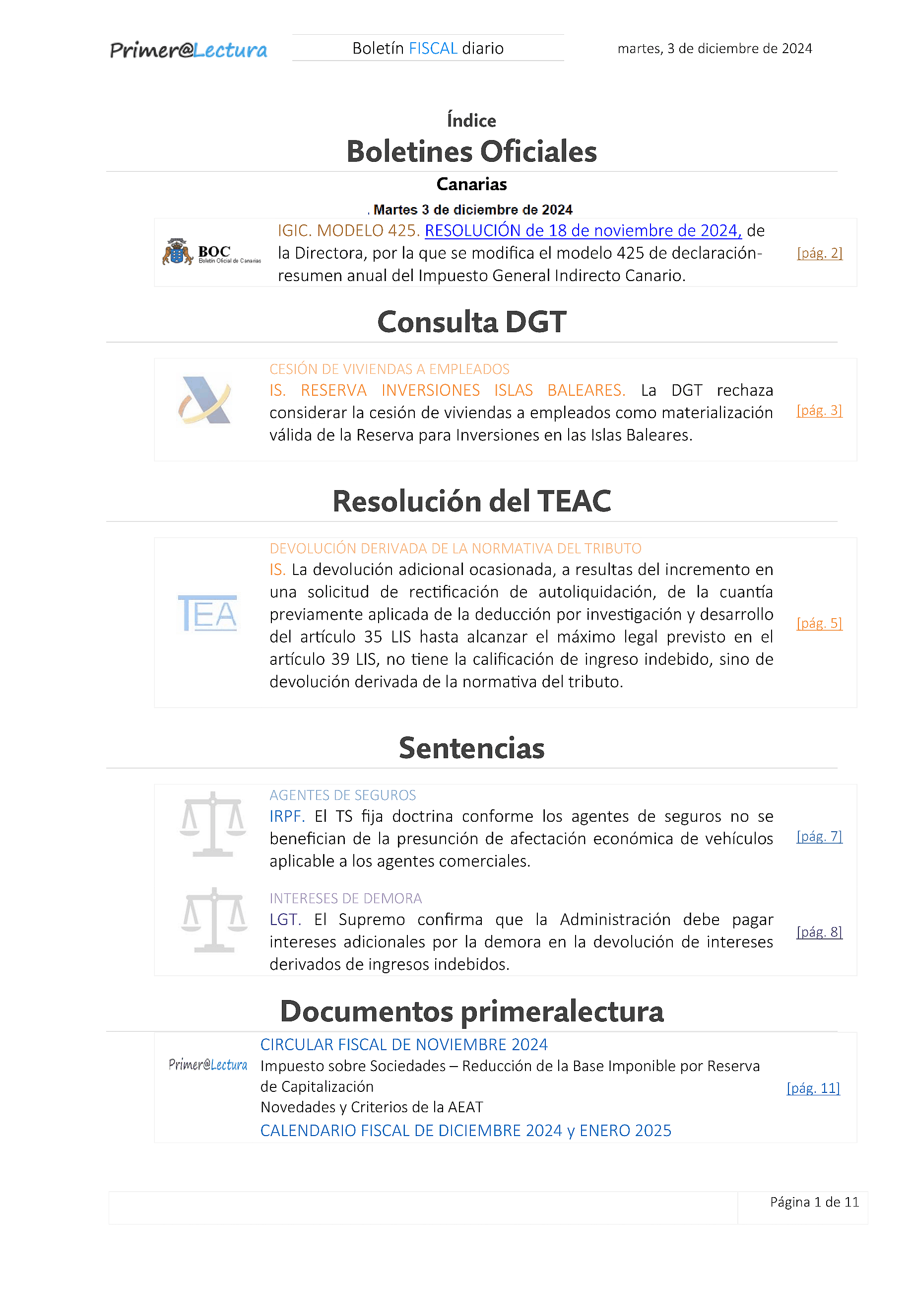 Boletín fiscal 03/12/2024