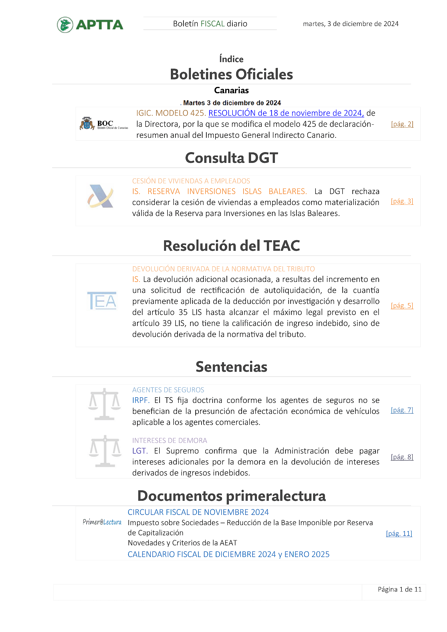 Boletín fiscal 03/12/2024