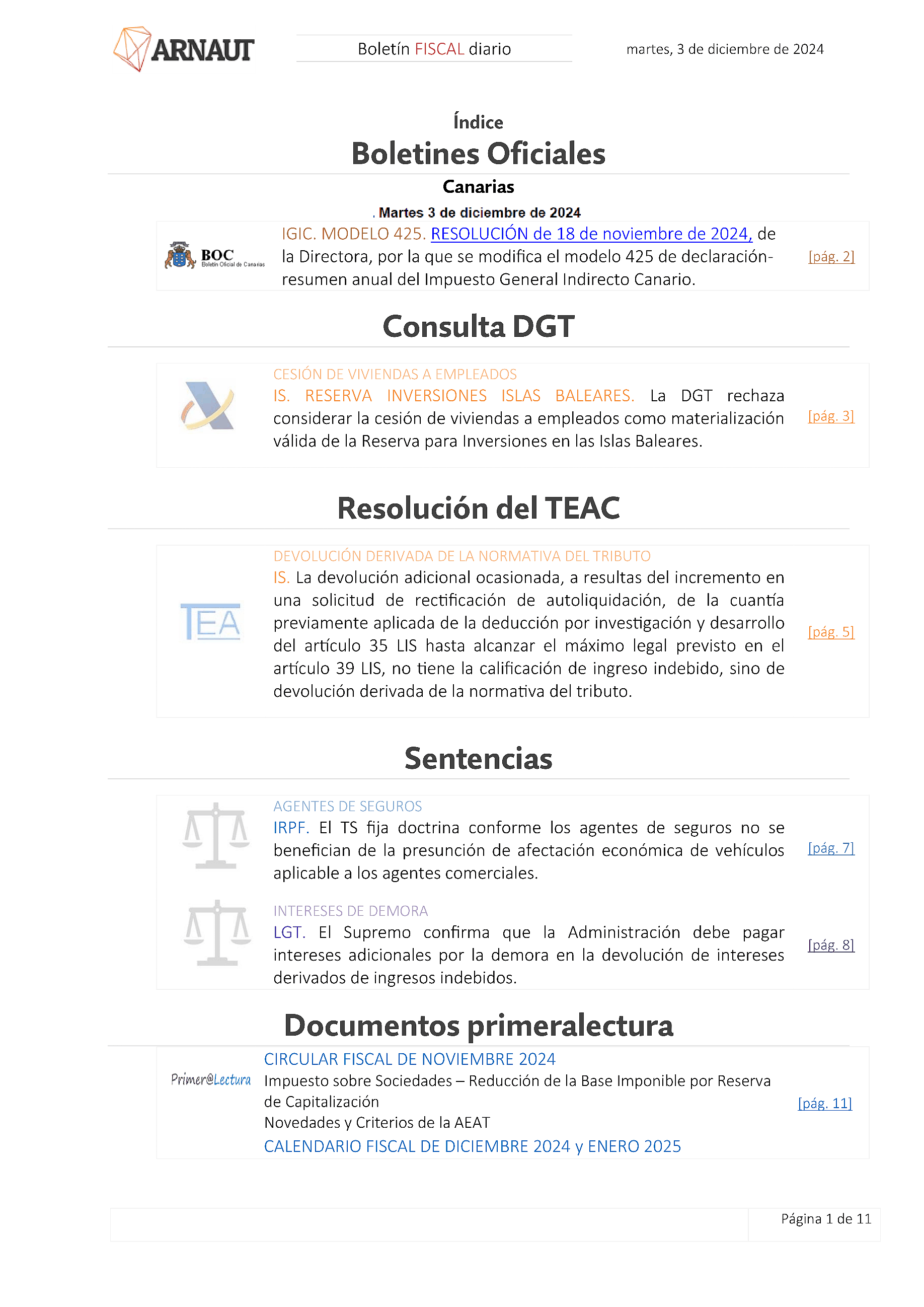 Boletín fiscal 03/12/2024