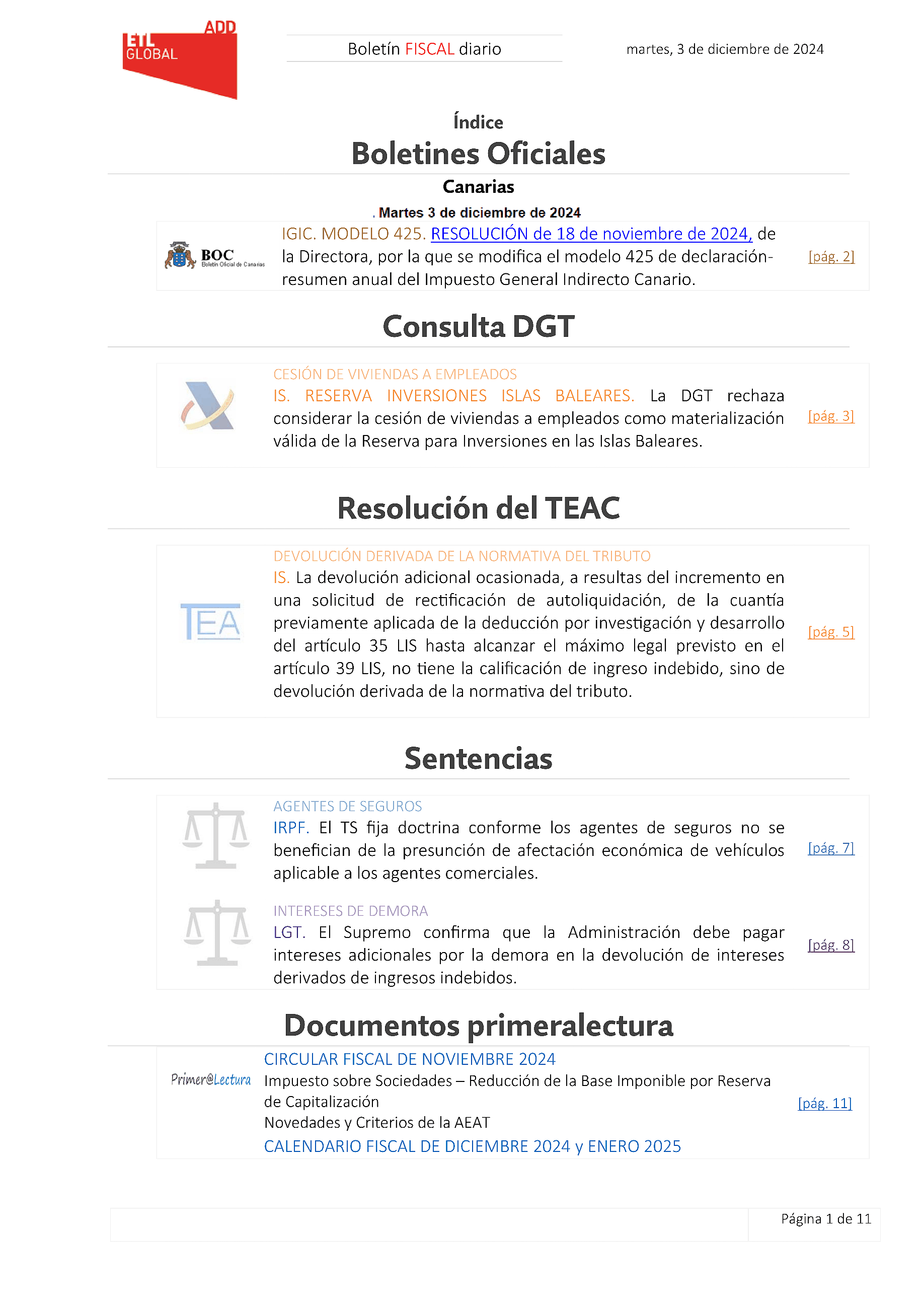 Boletín fiscal 03/12/2024