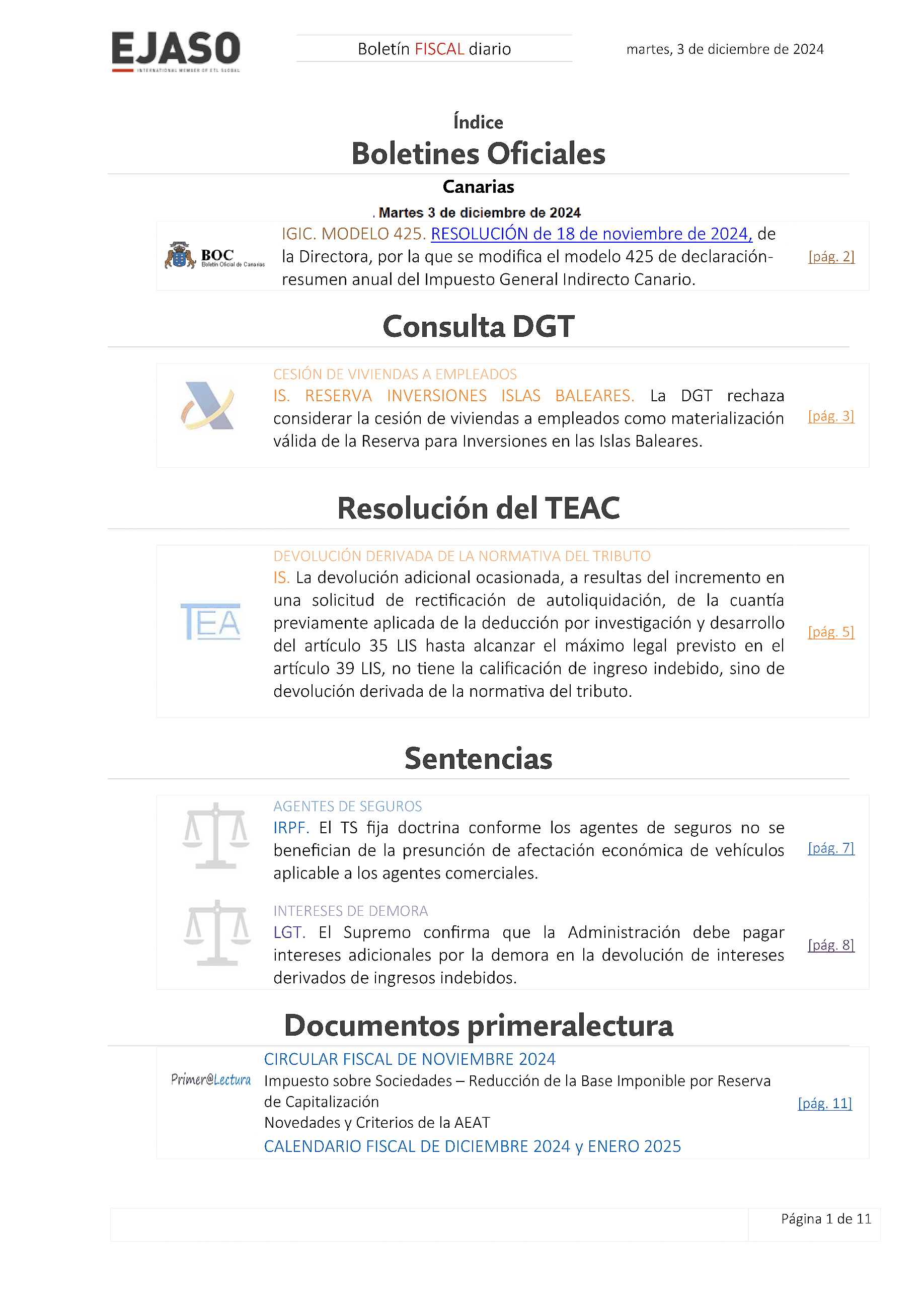 Boletín fiscal 03/12/2024