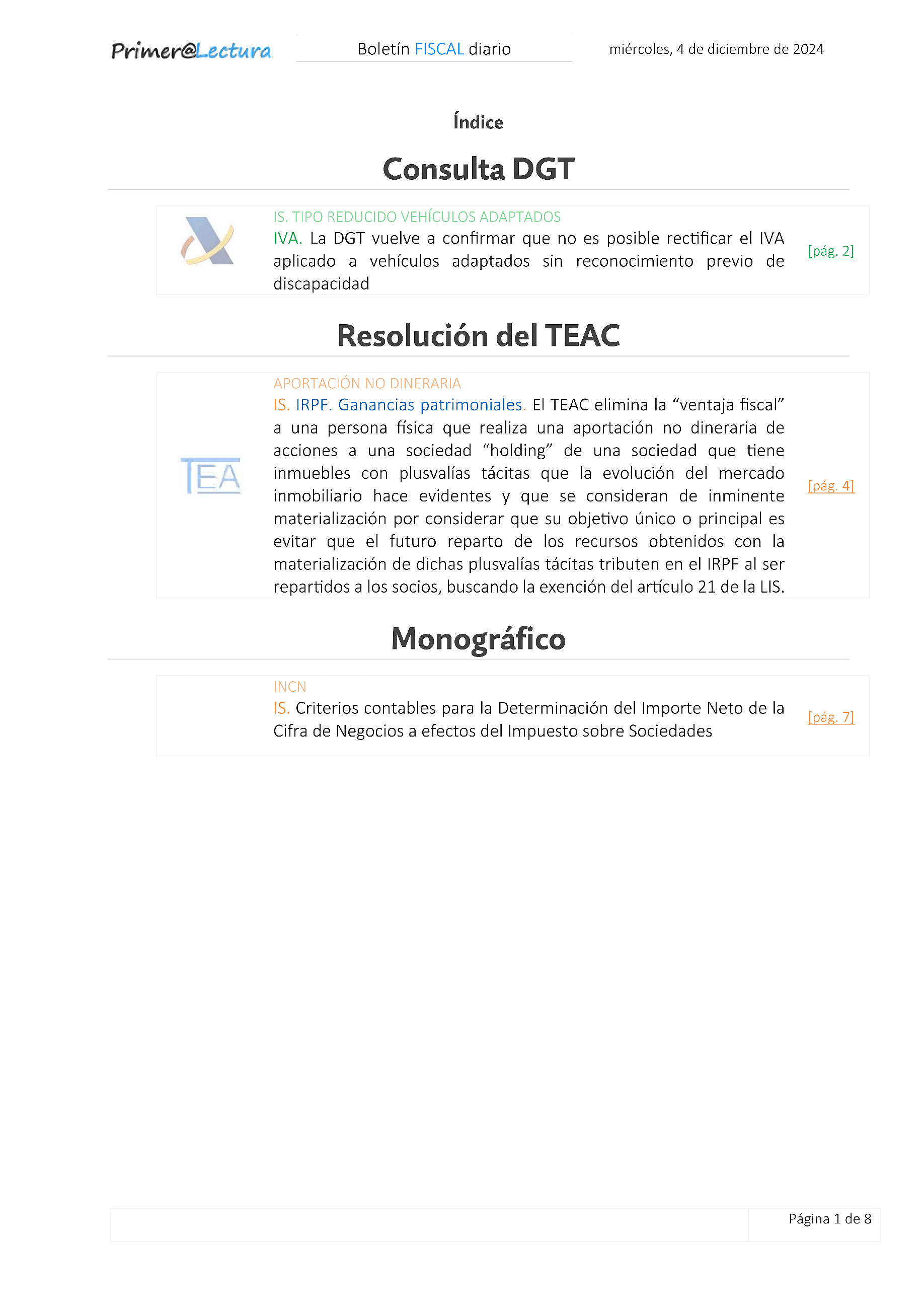 Boletín fiscal 04/12/2024