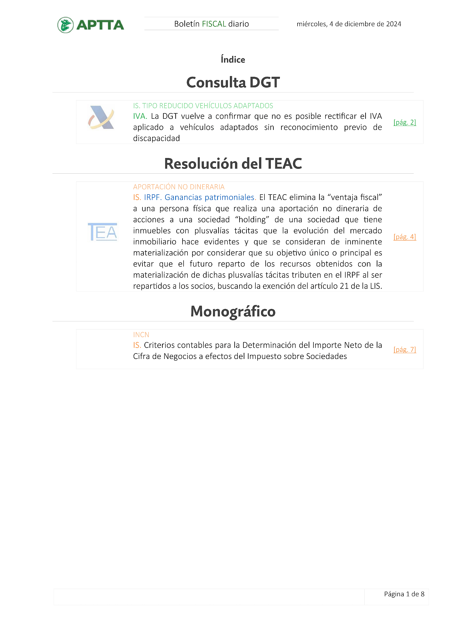 Boletín fiscal 04/12/2024