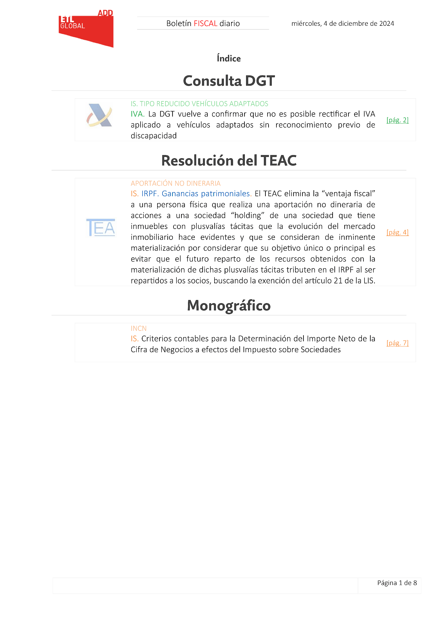 Boletín fiscal 04/12/2024