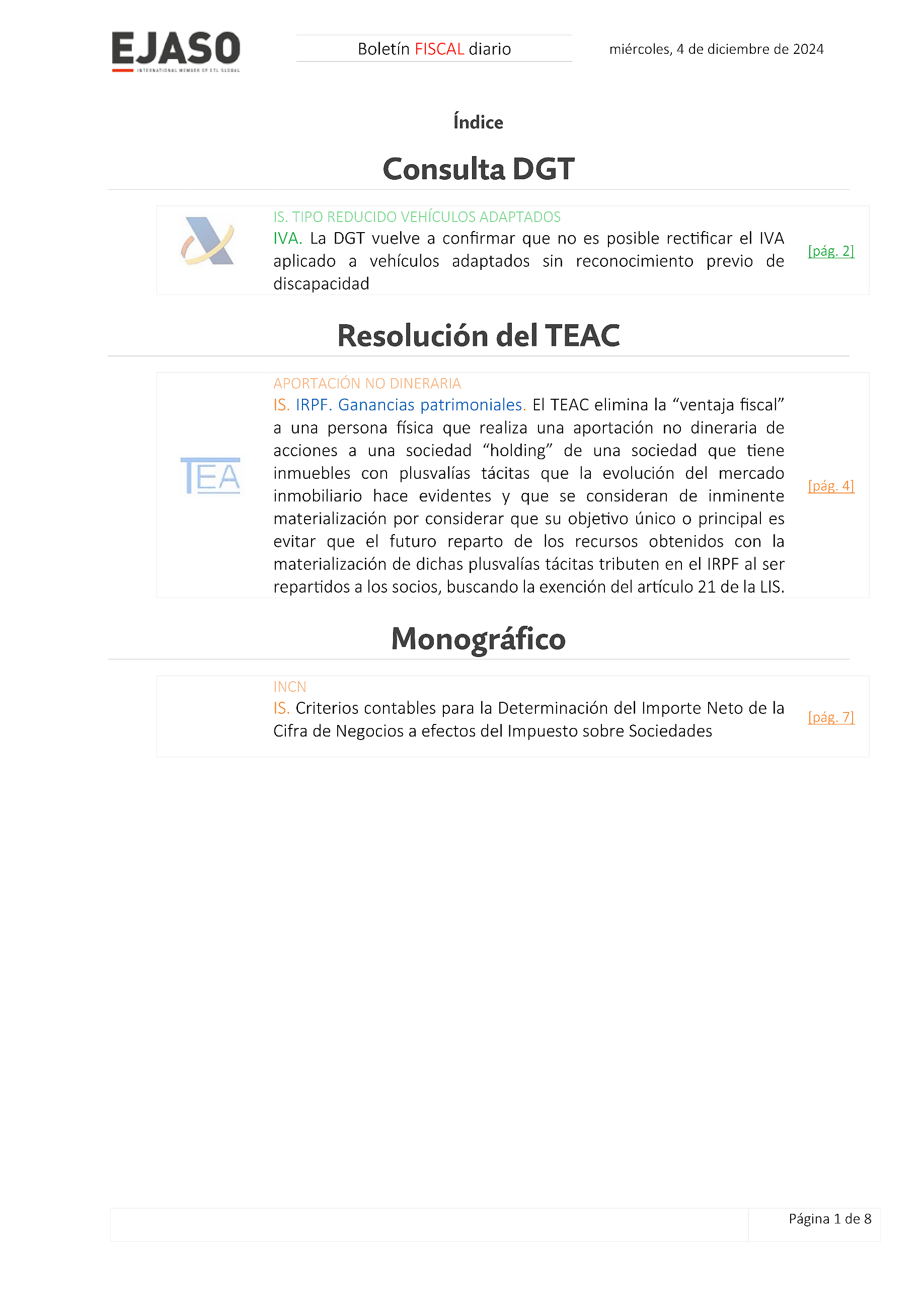 Boletín fiscal 04/12/2024