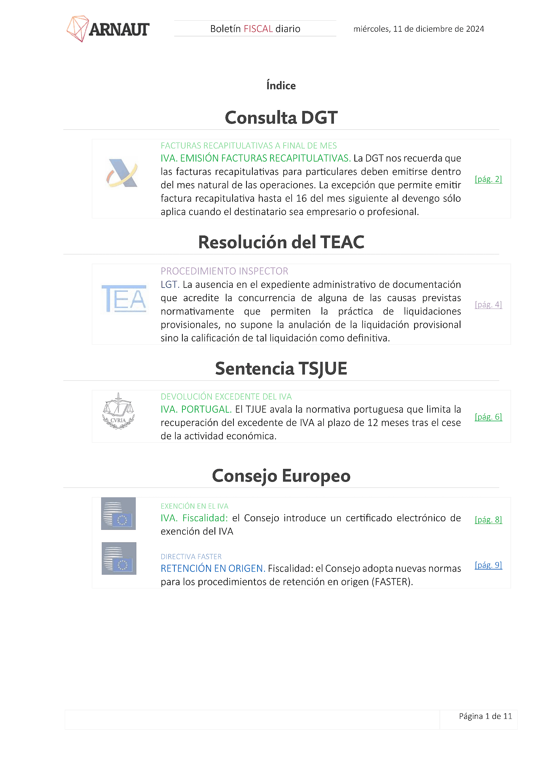 Boletín fiscal 11/12/2024