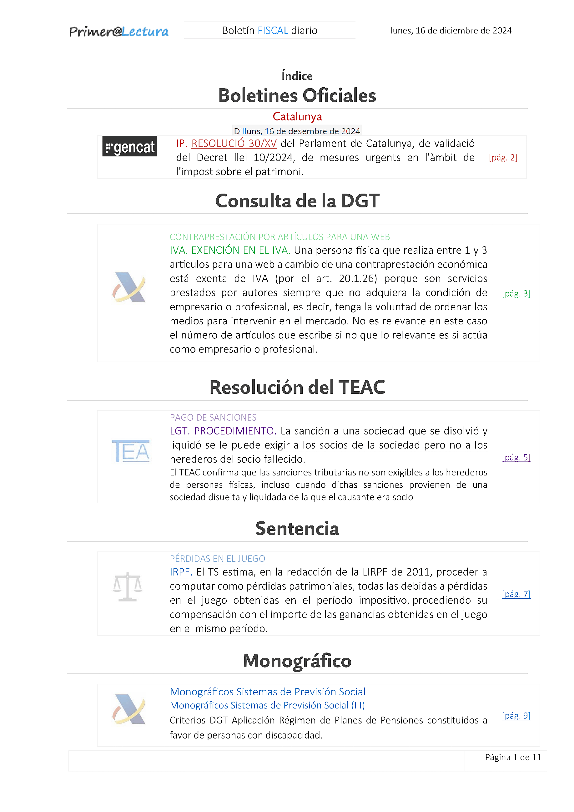 Boletín fiscal 16/12/2024
