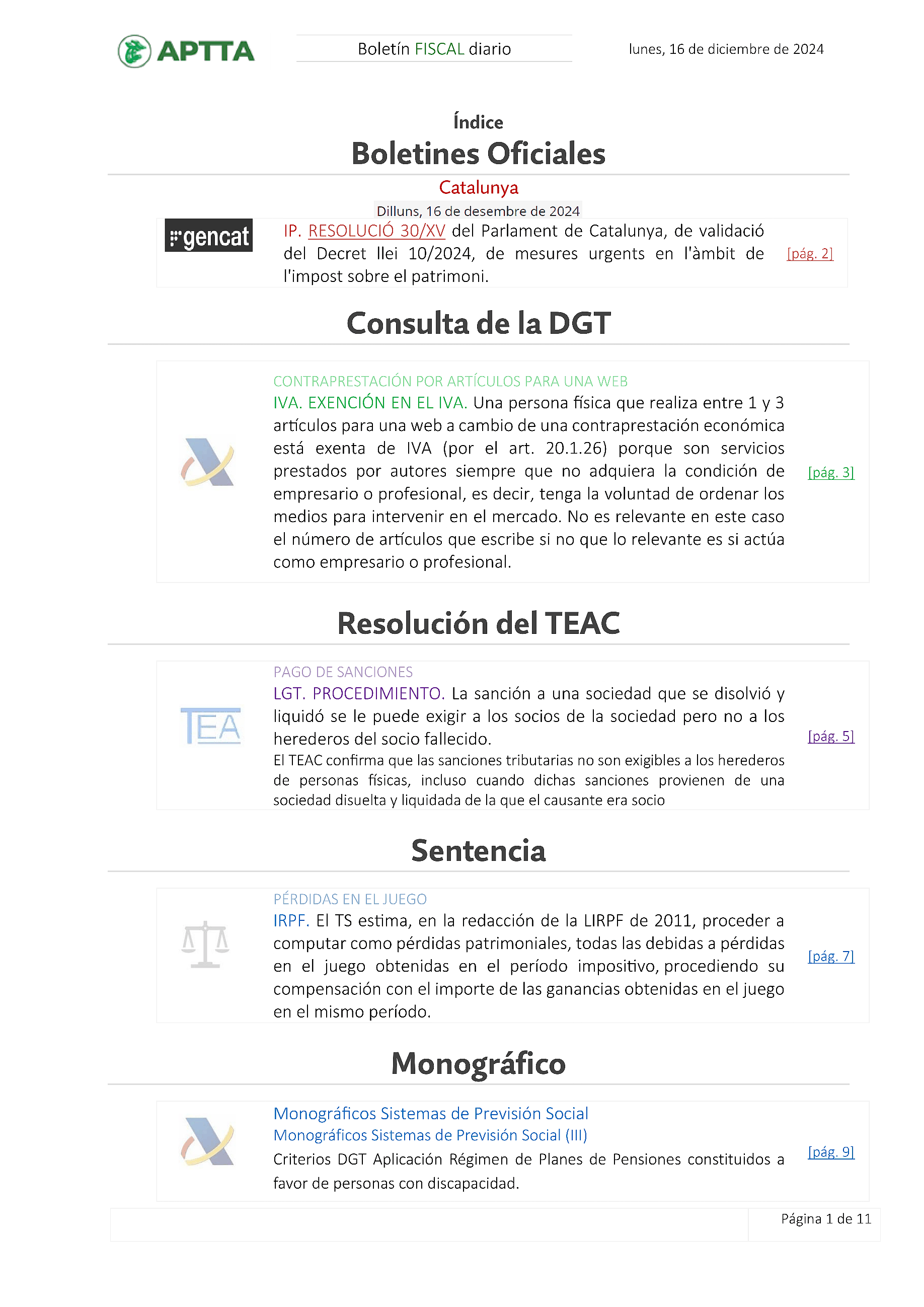 Boletín fiscal 16/12/2024