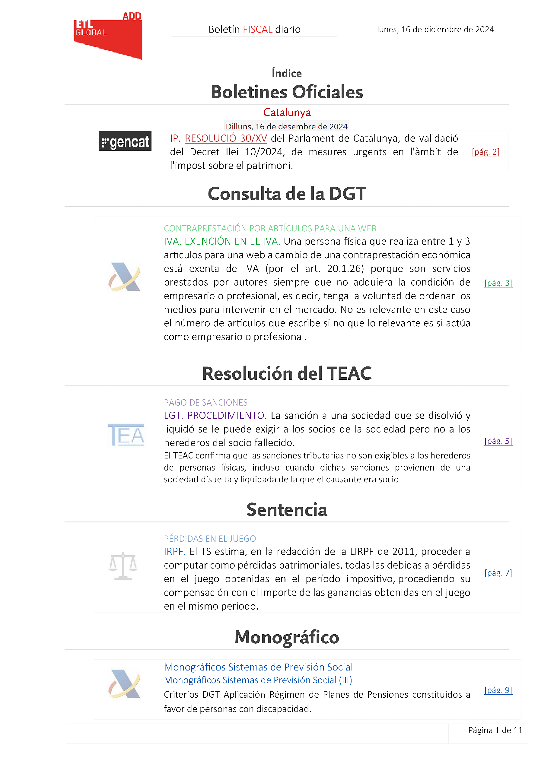 Boletín fiscal 16/12/2024