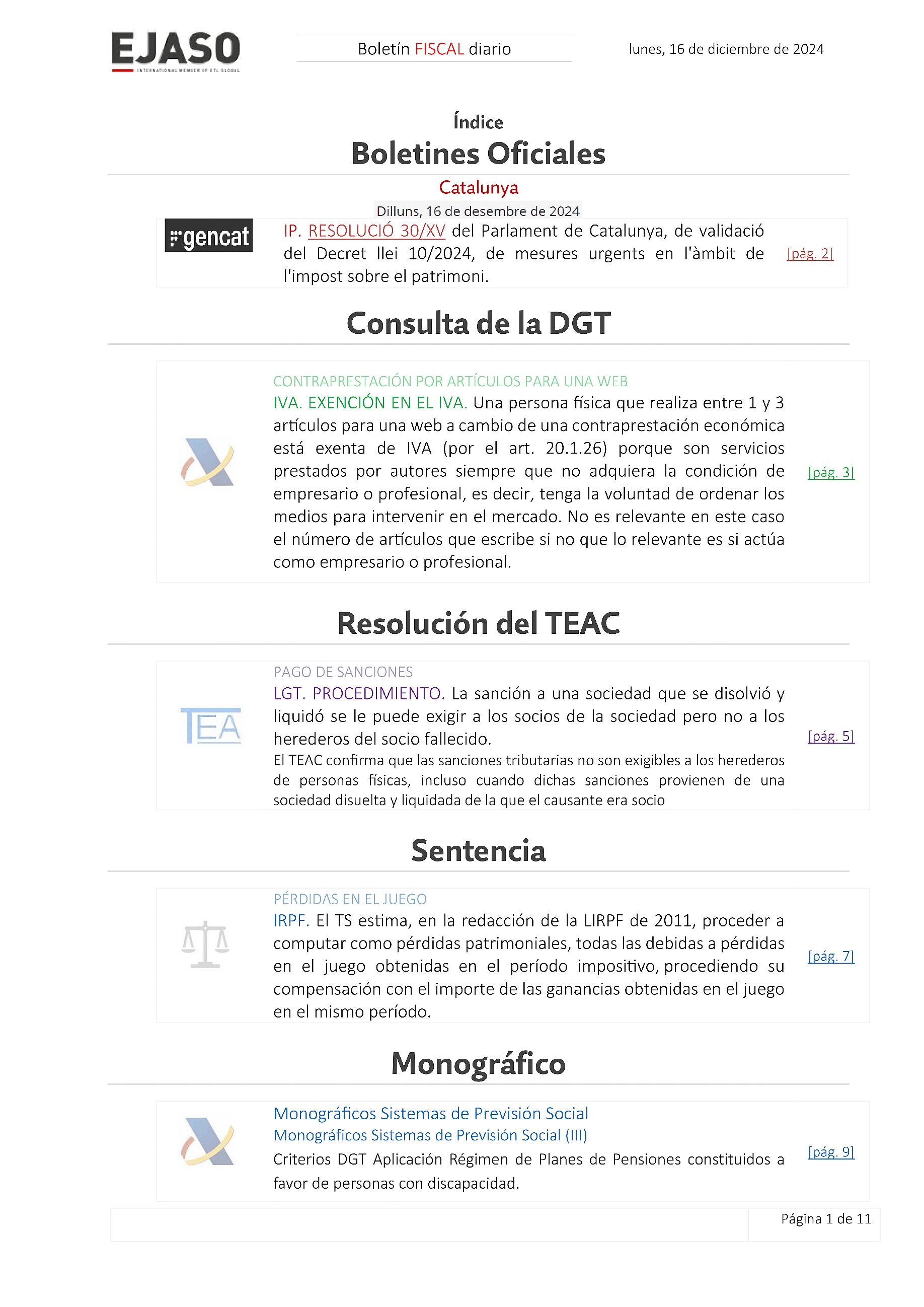 Boletín fiscal 16/12/2024
