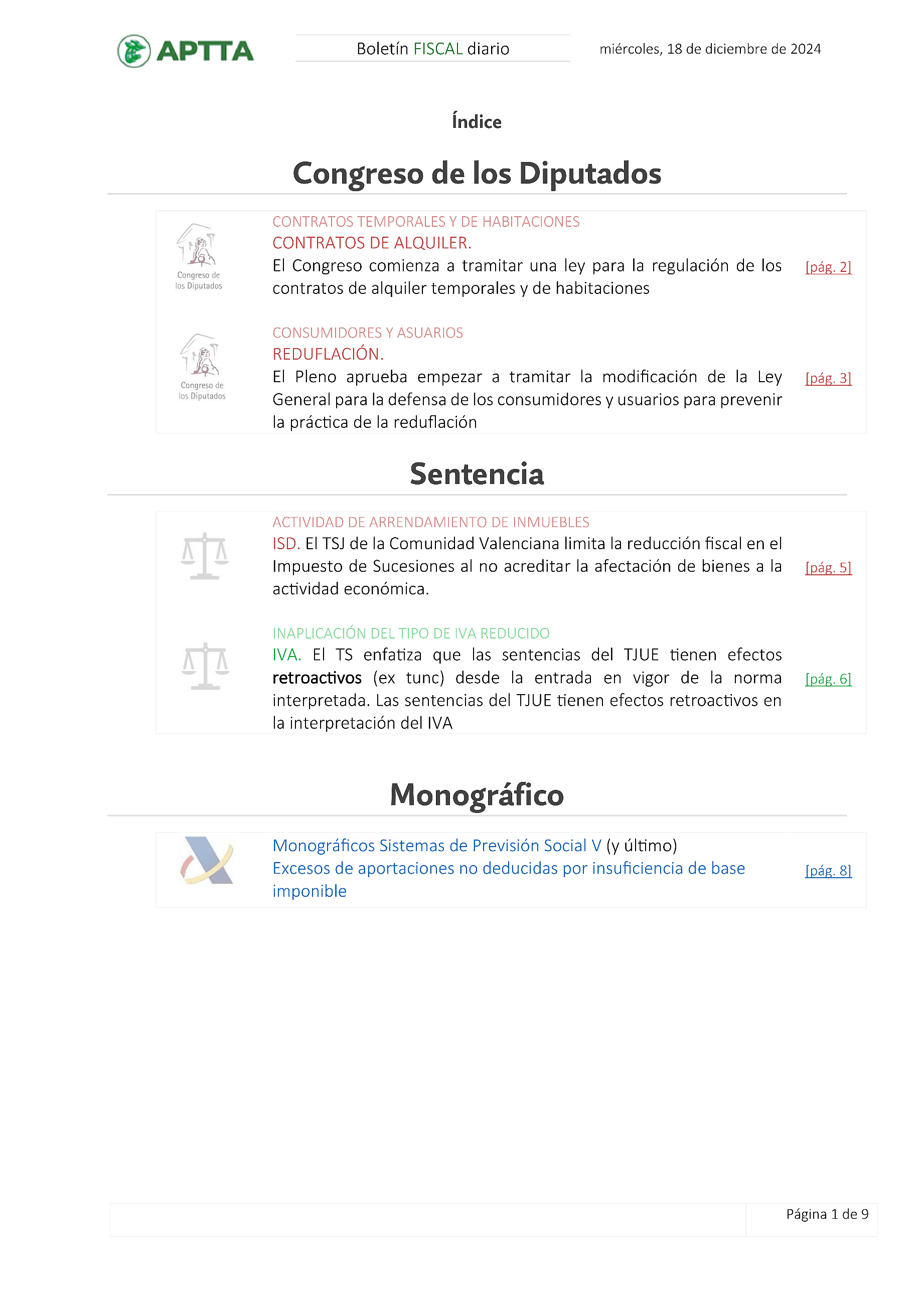 Boletín fiscal 18/12/2024